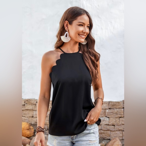 Best Dressed Scalloped High Neck Cami M - Picture 3 of 4